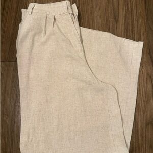 Linen wide leg pants